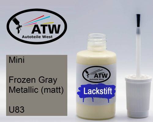 Mini, Frozen Gray Metallic (matt), U83: 20ml Lackstift, von ATW Autoteile West.